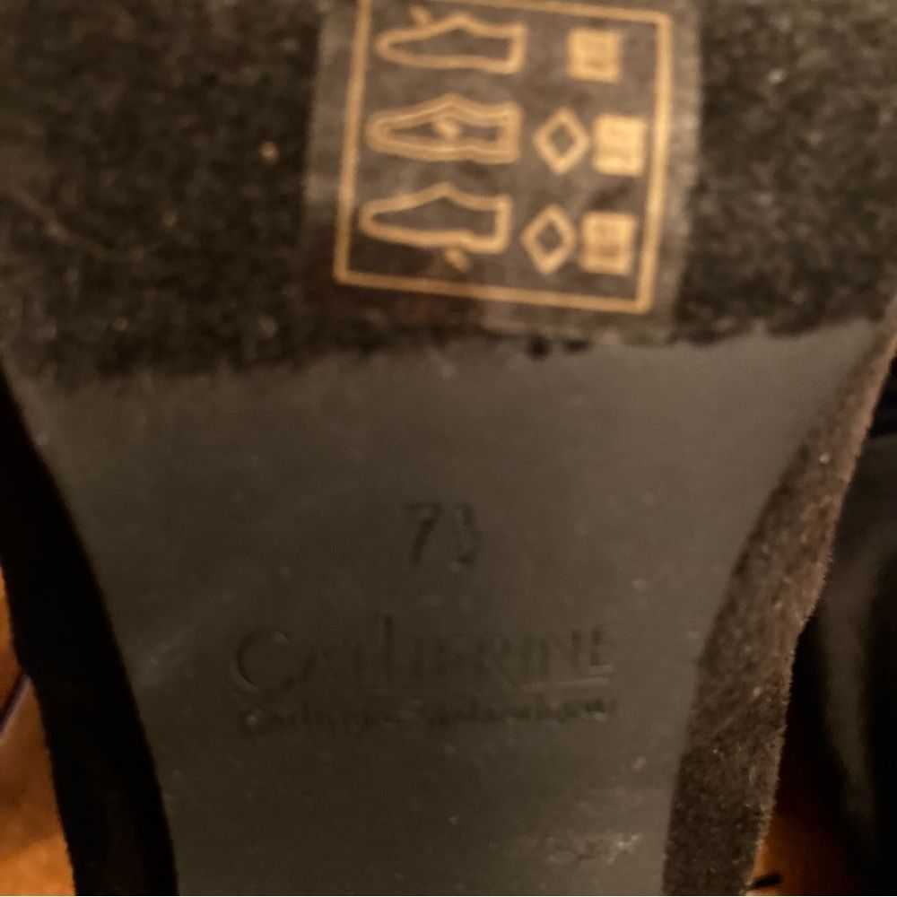 NEW Catherine Malandrino Monarch Block Heel Boot Faux Suede Knee Black Size 7.5 - Picture 11 of 13